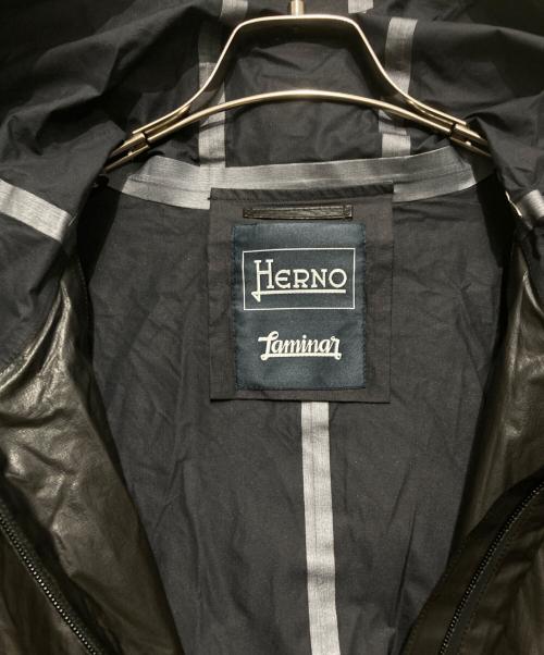 HERNO（ヘルノ）HERNO (ヘルノ) laminarフーデットナイロンコート ブラック サイズ:38の古着・服飾アイテム