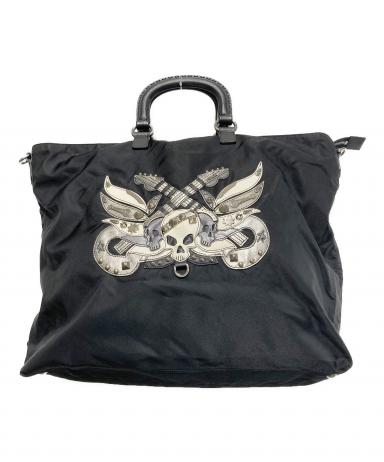 中古・古着通販】PRADA (プラダ) スカル スタッズ ナイロントート