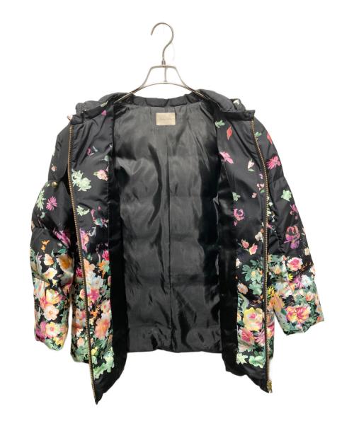 Rose Tiara（ローズティアラ）Rose Tiara (ローズティアラ) 花柄ダウンコート ブラック サイズ:42の古着・服飾アイテム