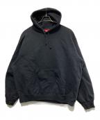 SUPREMEシュプリーム）の古着「Satin AppliqueHooded Sweatshirt」｜ブラック