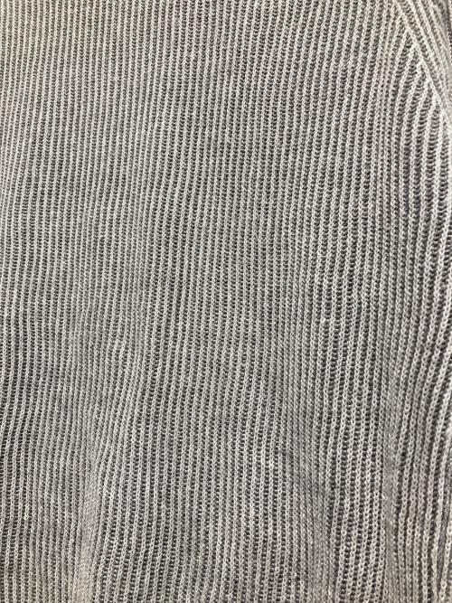 GRAN SASSO（グランサッソ）GRAN SASSO (グランサッソ) ミドルゲージリネンコットンリブクルーネックニット グレー サイズ:FREEの古着・服飾アイテム