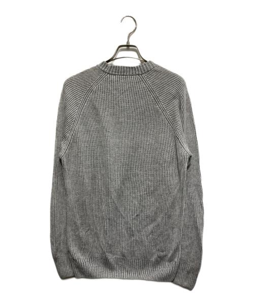GRAN SASSO（グランサッソ）GRAN SASSO (グランサッソ) ミドルゲージリネンコットンリブクルーネックニット グレー サイズ:FREEの古着・服飾アイテム