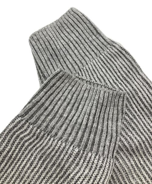 GRAN SASSO（グランサッソ）GRAN SASSO (グランサッソ) ミドルゲージリネンコットンリブクルーネックニット グレー サイズ:FREEの古着・服飾アイテム