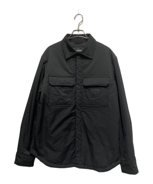 EMPORIO ARMANI（エンポリオアルマーニ）EMPORIO ARMANI (エンポリオアルマーニ) シグネイチャーロゴポケットジャケット ブラック サイズ:Mの古着・服飾アイテム
