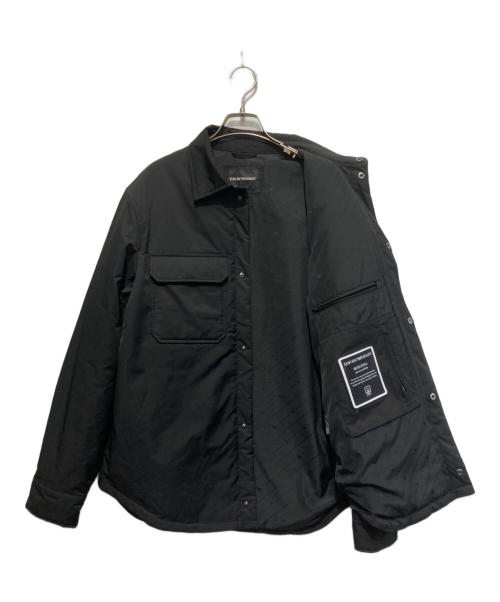 EMPORIO ARMANI（エンポリオアルマーニ）EMPORIO ARMANI (エンポリオアルマーニ) シグネイチャーロゴポケットジャケット ブラック サイズ:Mの古着・服飾アイテム
