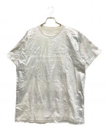 MM6 Maison Margiela（エムエムシックスメゾンマルジェラ）の古着「シルバーラミネートロゴカットソー」｜グレー