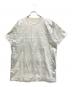 MM6 Maison Margiela（エムエムシックスメゾンマルジェラ）の古着「シルバーラミネートロゴカットソー」｜グレー