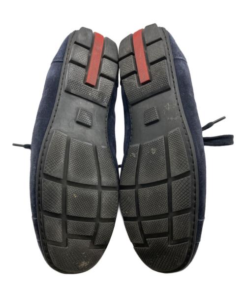 PRADA（プラダ）PRADA (プラダ) スウェードローカットスニーカー ブラック サイズ:4Eの古着・服飾アイテム