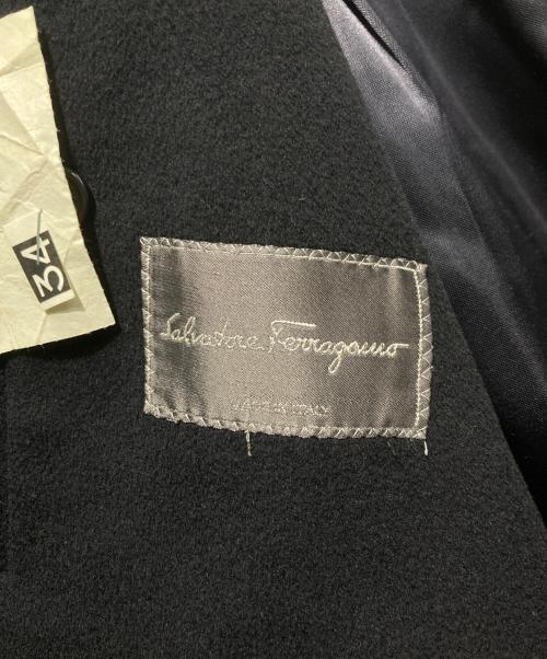 Salvatore Ferragamo（サルヴァトーレ フェラガモ）Salvatore Ferragamo (サルヴァトーレ フェラガモ) カシミアブレンドコート ブラック サイズ:50の古着・服飾アイテム