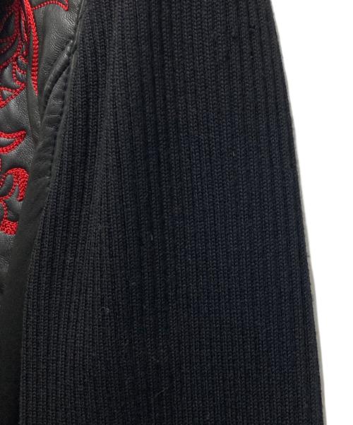 ESCADA（エスカーダ）ESCADA (エスカーダ) 刺繍ラムレザージャケット ブラック サイズ:M（38）の古着・服飾アイテム