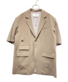 STUDIOUS（ステュディオス）の古着「ハーフスリーブテーラードジャケット」｜ブラウン