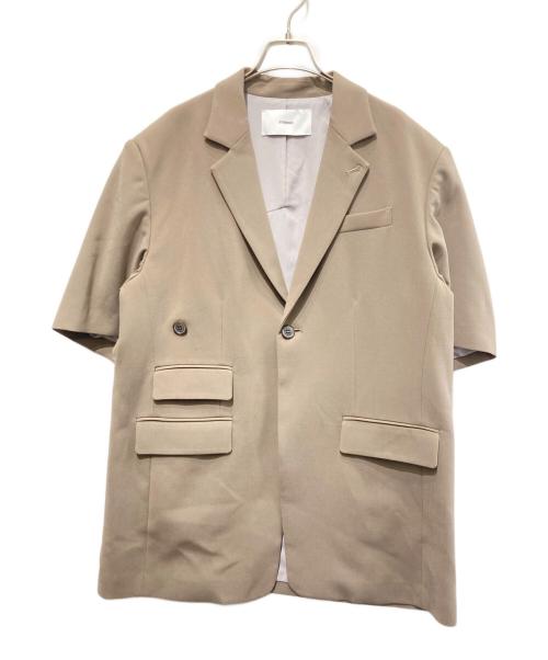 STUDIOUS（ステュディオス）STUDIOUS (ステュディオス) ハーフスリーブテーラードジャケット ブラウン サイズ:2の古着・服飾アイテム