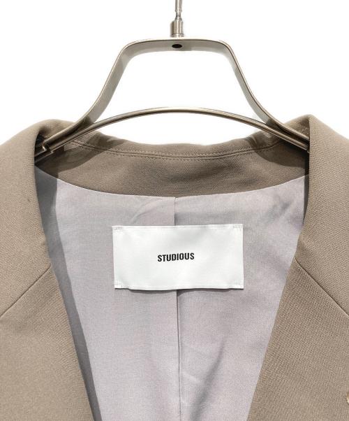 STUDIOUS（ステュディオス）STUDIOUS (ステュディオス) ハーフスリーブテーラードジャケット ブラウン サイズ:2の古着・服飾アイテム