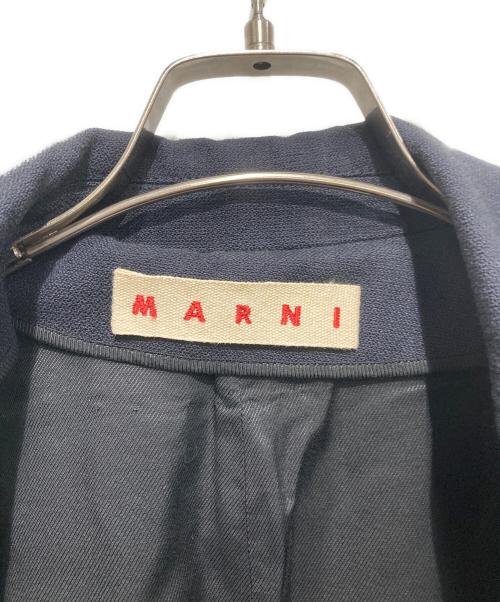 MARNI（マルニ）MARNI (マルニ) コットンウールダブルコート ネイビー サイズ:40の古着・服飾アイテム