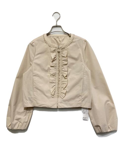 TO BE CHIC（トゥービーシック）TO BE CHIC (トゥービーシック) フリルジャケット ピンク サイズ:42 未使用品の古着・服飾アイテム