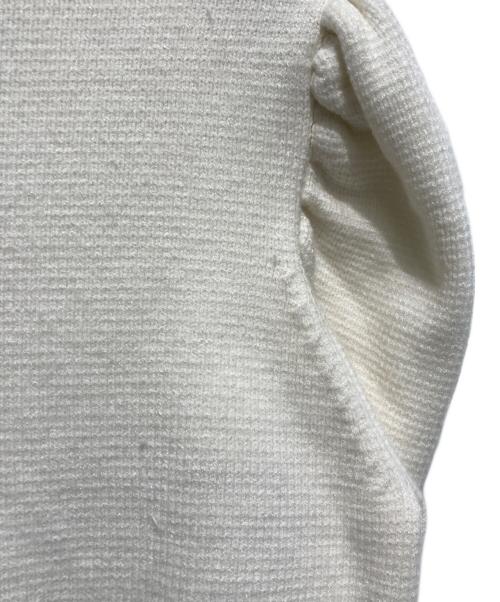 DOUBLE STANDARD CLOTHING（ダブルスタンダードクロージング）DOUBLE STANDARD CLOTHING (ダブルスタンダードクロージング) ロゴジャガードニット ホワイト サイズ:36の古着・服飾アイテム