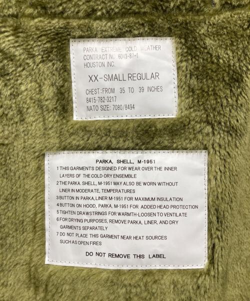 HOUSTON（ヒューストン）HOUSTON (ヒューストン) モッズコート オリーブ サイズ:XXSの古着・服飾アイテム