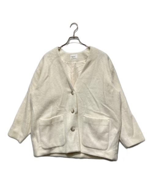 OHGA（オオガ）OHGA (オオガ) シャギーコーディガン ホワイト サイズ:FREE 未使用品の古着・服飾アイテム
