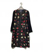 M'S GRACYエムズグレイシー）の古着「トランプモチーフ カメリアジップワンピース」｜ブラック