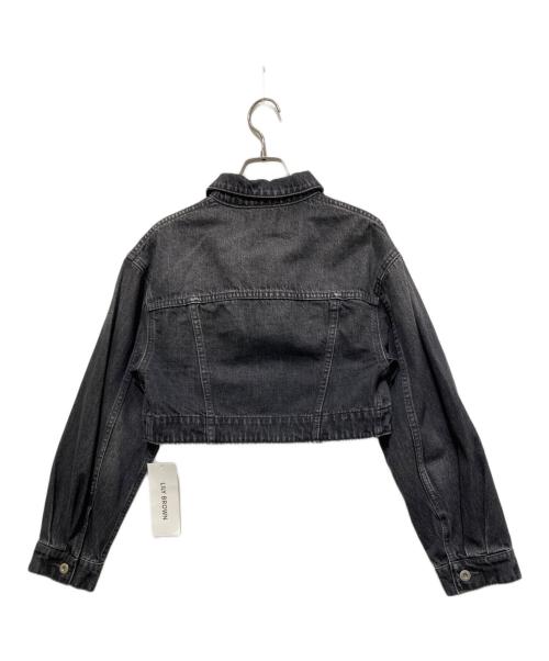 Lily Brown（リリーブラウン）Lily Brown (リリーブラウン) カーブヘムクロップドデニムジャケット ブラック サイズ:Free 未使用品の古着・服飾アイテム