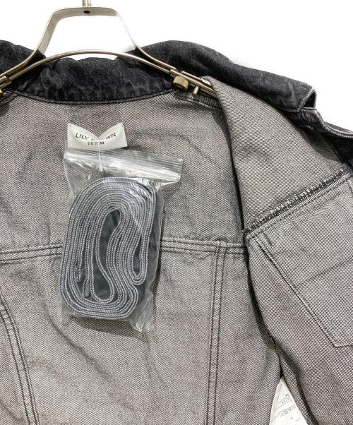 Lily Brown（リリーブラウン）Lily Brown (リリーブラウン) カーブヘムクロップドデニムジャケット ブラック サイズ:Free 未使用品の古着・服飾アイテム