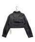 Lily Brown (リリーブラウン) カーブヘムクロップドデニムジャケット ブラック サイズ:Free 未使用品：5000円
