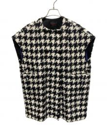 TOMORROW LAND collection（トゥモローランドコレクション）の古着「ラルジュハウンドトゥース ミドルフレンチジレ」｜ホワイト