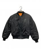 Hysteric Glamourヒステリックグラマー）の古着「WOMAN PIRATE MA-1ジャケット」｜ブラック