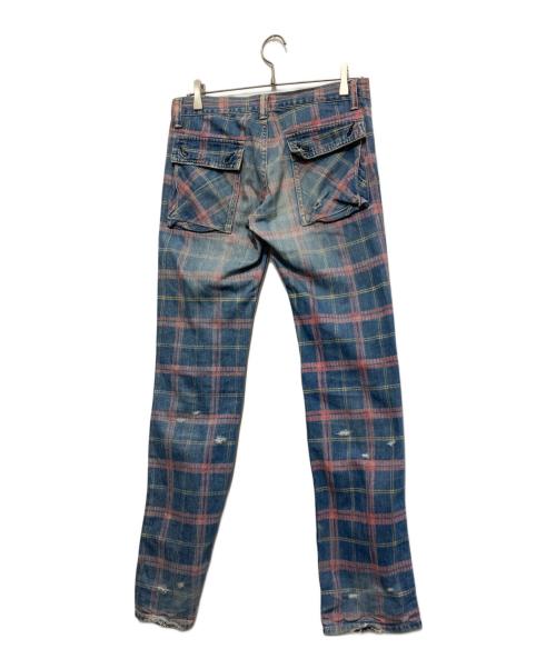 Hysteric Glamour（ヒステリックグラマー）Hysteric Glamour (ヒステリックグラマー) チェックデニムパンツ インディゴ サイズ:Mの古着・服飾アイテム