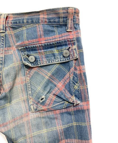 Hysteric Glamour（ヒステリックグラマー）Hysteric Glamour (ヒステリックグラマー) チェックデニムパンツ インディゴ サイズ:Mの古着・服飾アイテム