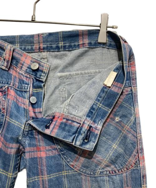 Hysteric Glamour（ヒステリックグラマー）Hysteric Glamour (ヒステリックグラマー) チェックデニムパンツ インディゴ サイズ:Mの古着・服飾アイテム