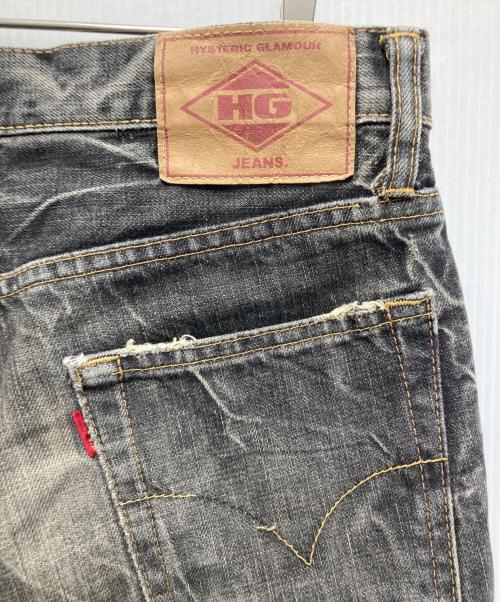 Hysteric Glamour（ヒステリックグラマー）Hysteric Glamour (ヒステリックグラマー) USED加工スタッズデニムパンツ ブラック サイズ:W30の古着・服飾アイテム