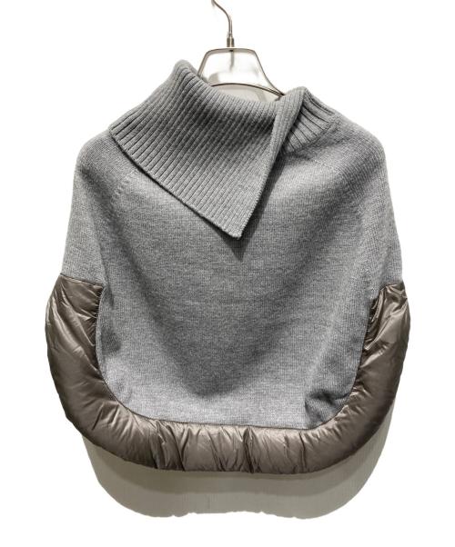 MOORER（ムーレー）MOORER (ムーレー) ALONDRA-SFM/ニットポンチョ グレー サイズ:36の古着・服飾アイテム