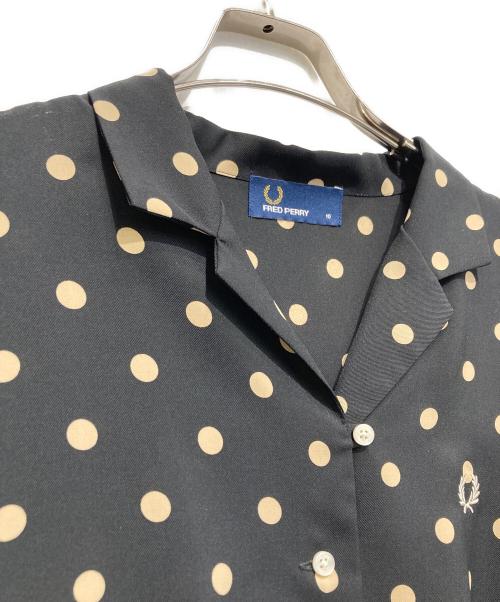 FRED PERRY（フレッドペリー）FRED PERRY (フレッドペリー) POLKA DOT SHIRT DRESS ブラック サイズ:10の古着・服飾アイテム