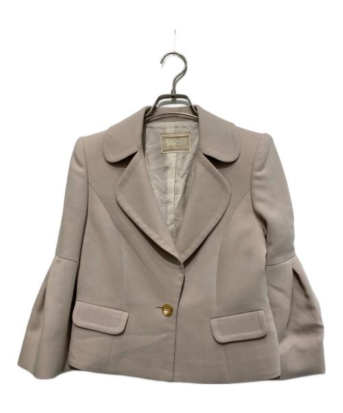 FOXEY BOUTIQUE（フォクシー ブティック）FOXEY BOUTIQUE (フォクシー ブティック) テーラードジャケット ベージュ サイズ:38の古着・服飾アイテム