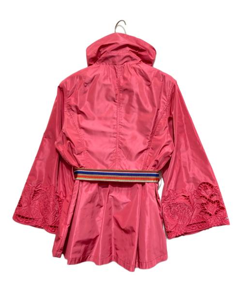 Super Beauty（スーパービューティ）Super Beauty (スーパービューティ) カットワークジップジャケット ピンク サイズ:42の古着・服飾アイテム