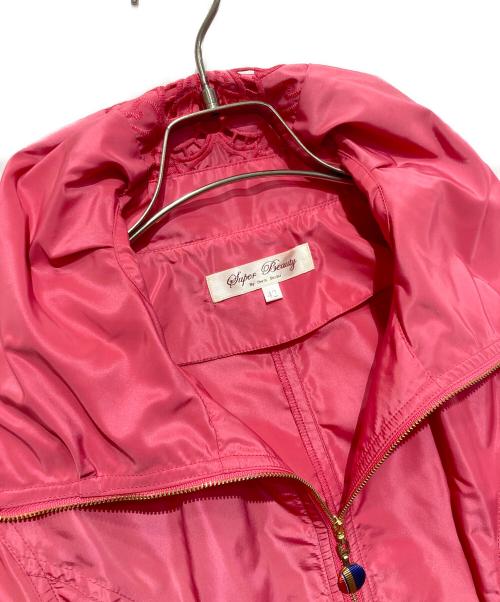 Super Beauty（スーパービューティ）Super Beauty (スーパービューティ) カットワークジップジャケット ピンク サイズ:42の古着・服飾アイテム