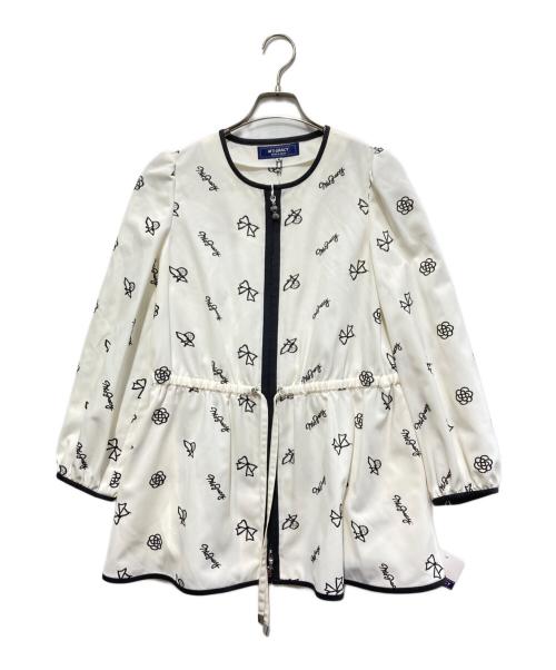 M'S GRACY（エムズグレイシー）M'S GRACY (エムズグレイシー) 刺繍ジップジャケット ホワイト サイズ:40の古着・服飾アイテム