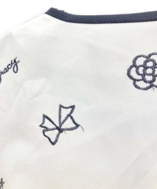 M'S GRACY（エムズグレイシー）M'S GRACY (エムズグレイシー) 刺繍ジップジャケット ホワイト サイズ:40の古着・服飾アイテム