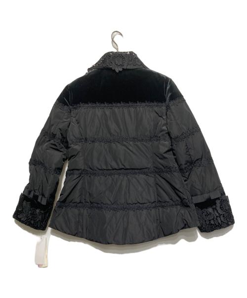 Super Beauty（スーパービューティ）Super Beauty (スーパービューティ) ベロア切替ビジューダウンジャケット ブラック サイズ:40 未使用品の古着・服飾アイテム