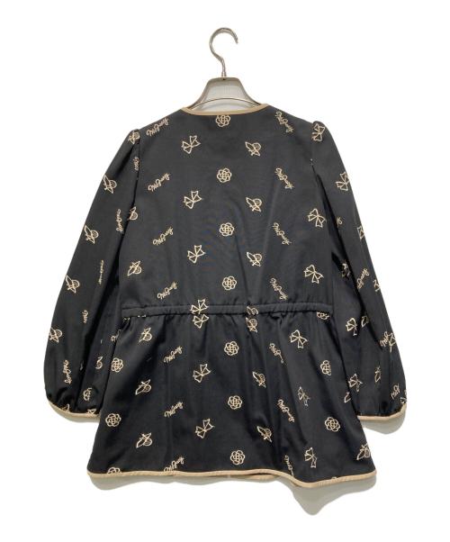M'S GRACY（エムズグレイシー）M'S GRACY (エムズグレイシー) 刺繍ジップジャケット ブラック サイズ:38の古着・服飾アイテム