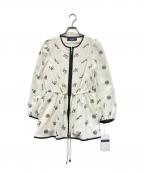 M'S GRACYエムズグレイシー）の古着「刺繍ジップジャケット」｜ホワイト