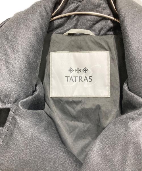 TATRAS（タトラス）TATRAS (タトラス) 二素材ボーダーPコート ブラック サイズ:03の古着・服飾アイテム