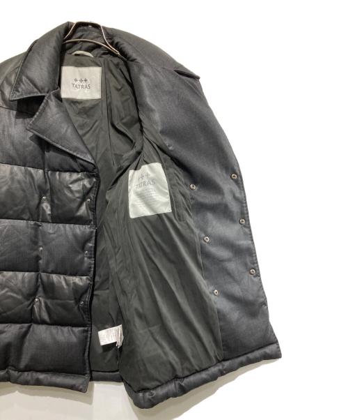 TATRAS（タトラス）TATRAS (タトラス) 二素材ボーダーPコート ブラック サイズ:03の古着・服飾アイテム
