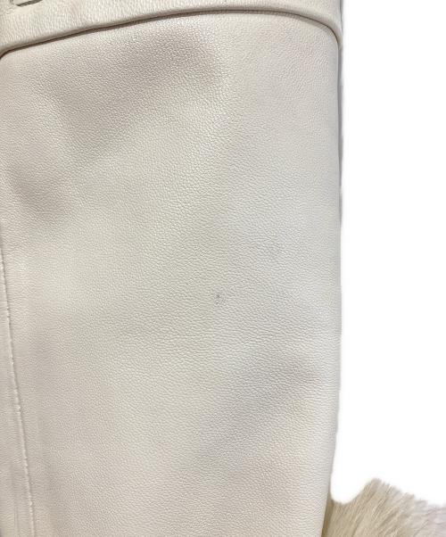 BALMAIN（バルマン）BALMAIN (バルマン) ラムレザージャケット ホワイト サイズ:9の古着・服飾アイテム