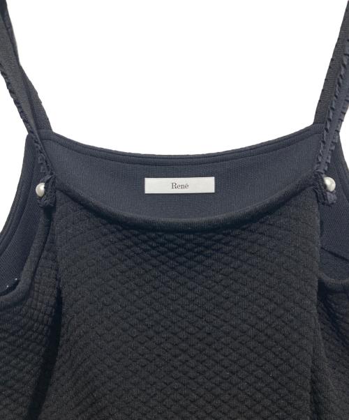 Rene（ルネ）Rene (ルネ) キャミソールワンピース ブラック サイズ:38の古着・服飾アイテム