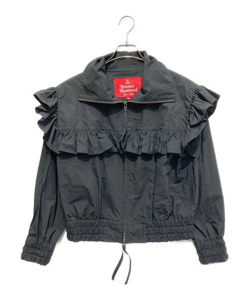 Vivienne Westwood RED LABEL（ヴィヴィアンウエストウッドレッドレーベル）Vivienne Westwood RED LABEL (ヴィヴィアンウエストウッドレッドレーベル) Vivienne Westwood RED LABEL(タイプライタークロス フリルジャケット ブラック サイズ:00の古着・服飾アイテム