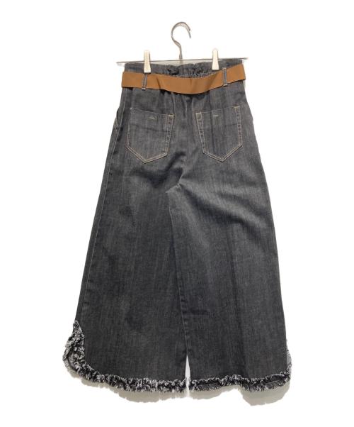 M'S GRACY（エムズグレイシー）M'S GRACY (エムズグレイシー) リボンベルトデニムパンツ インディゴ サイズ:36 未使用品の古着・服飾アイテム