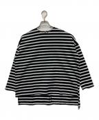 TSURU by MARIKO OIKAWAツルバイマリコオイカワ）の古着「24AW Plainボーダーカットソー」｜ブラック×ホワイト