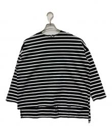 TSURU by MARIKO OIKAWA（ツルバイマリコオイカワ）の古着「24AW Plainボーダーカットソー」｜ブラック×ホワイト